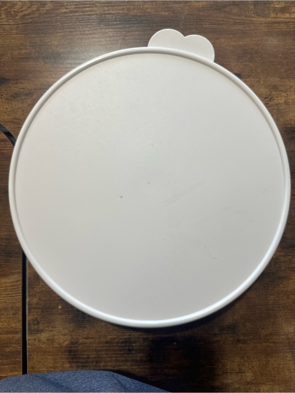 Tupperware Round White Storage Lid